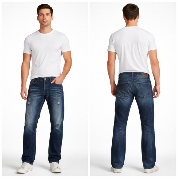 Diesel Larkee 0813Q Men’s Straight Leg Jeans Dark Wash Size 34 J1711 - Picture 1 of 8